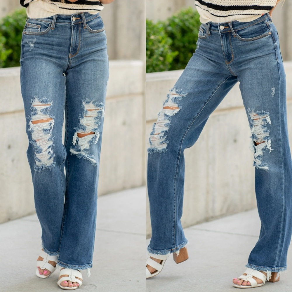 Judy Blue Mid Rise Dad Jeans
